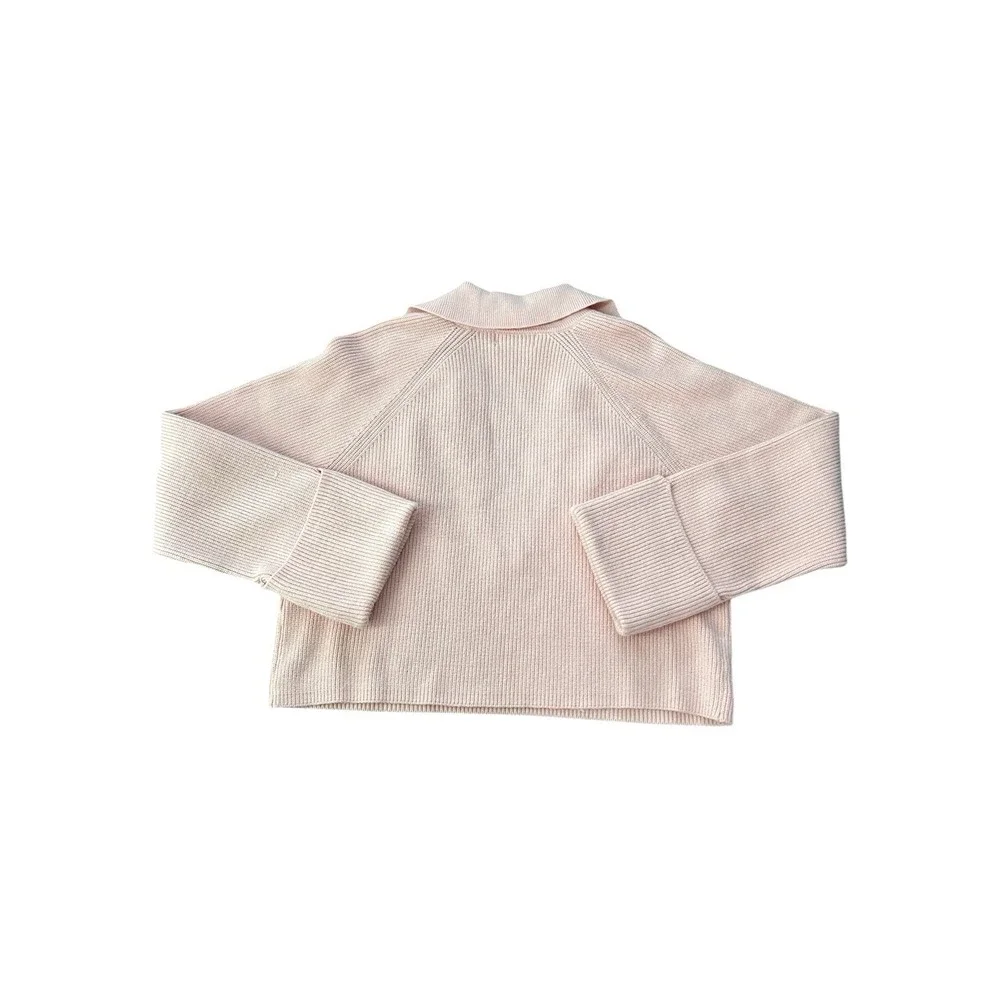 L'Academie Jersey Harvey Blush Pink Ribbed Knit Sweater XS Revolve Top - Picture 6 of 9